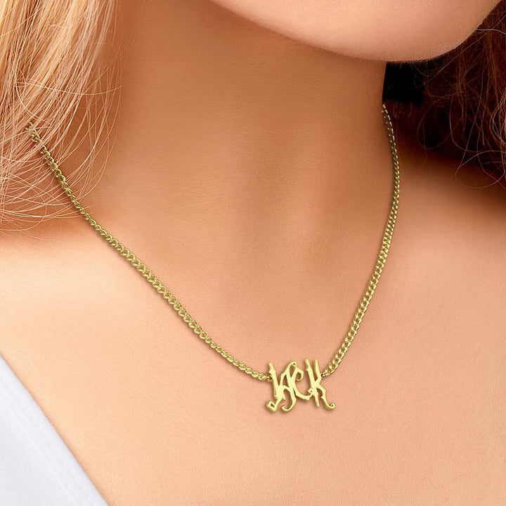 Cissyia.com 14k Gold Plated Personalized Name Cut-Out Necklace