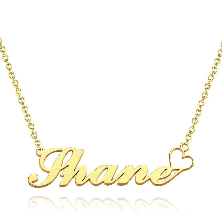Cissyia.com Personalized Heart Name Cut-Out Name Necklace