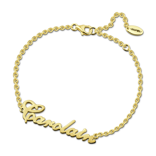 Cissyia.com Personalized Name Bracelet Silver - Length Adjustable