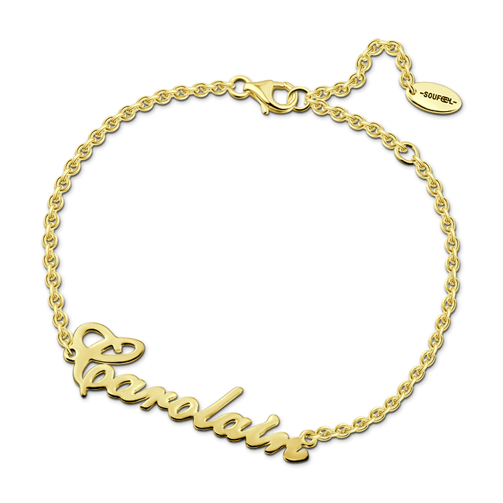 Cissyia.com Rose Gold Plated Bolo Name Bracelet