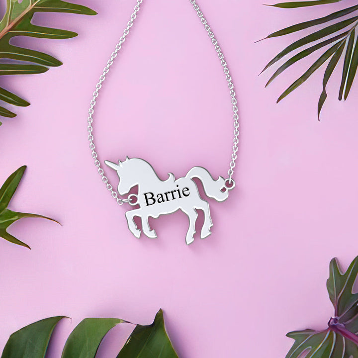 Custom Engraved Unicorn Bracelet Best Wishes for My Girl - 