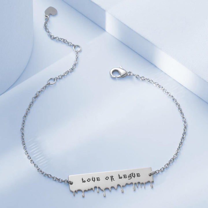 Cissyia.com 925 Sterling Silver Personalized Engravable Tag Bracelet