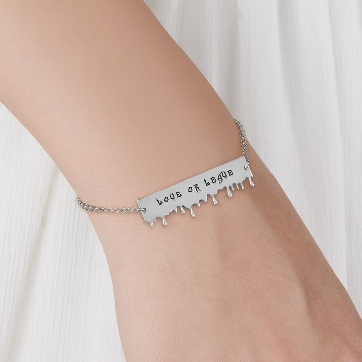 Cissyia.com 925 Sterling Silver Personalized Engravable Tag Bracelet