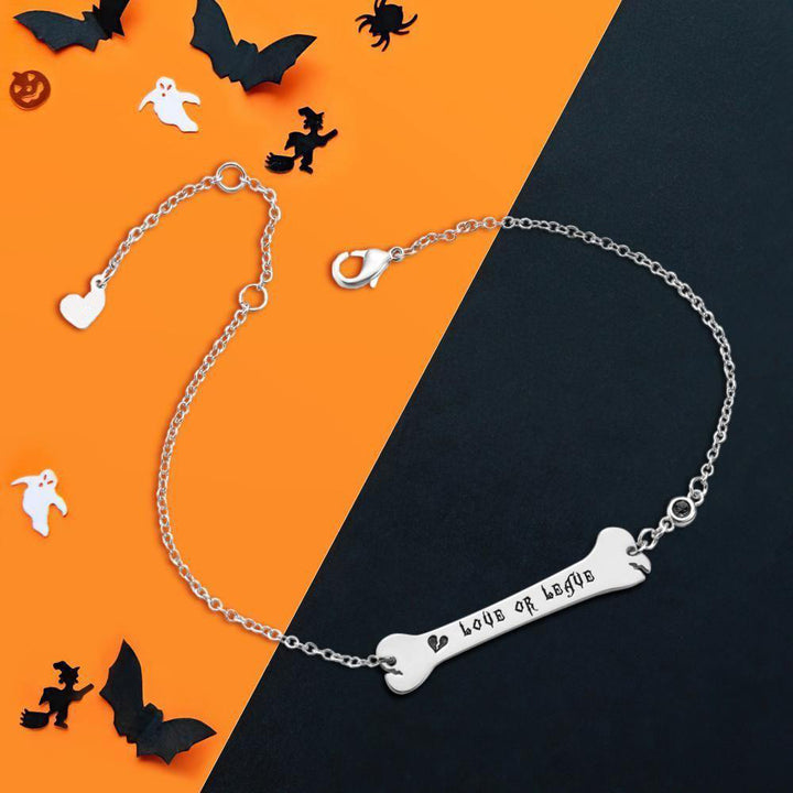 Cissyia.com 925 Sterling Silver Personalized Engravable Dog Bone Engraved Bracelet