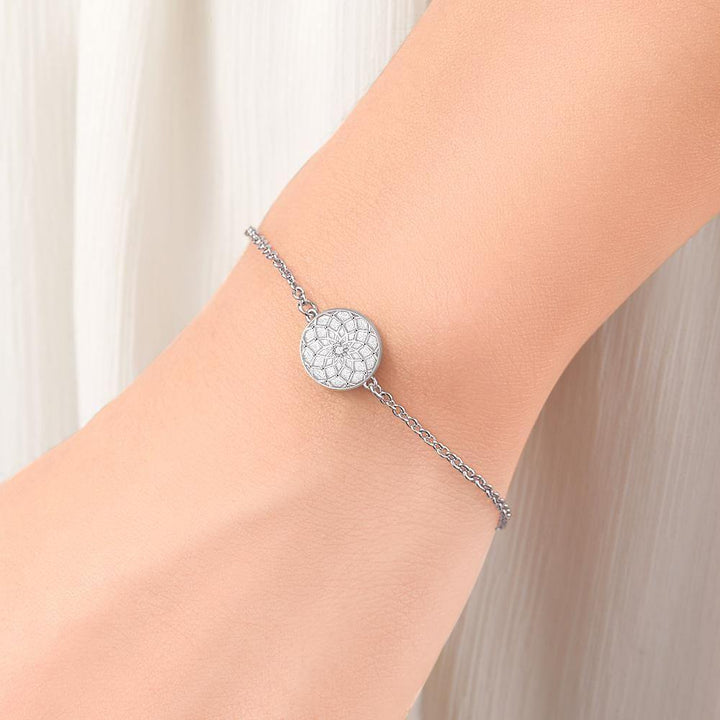 Cissyia.com Personalized Dream Catcher Disc Tag Engraved Bracelet