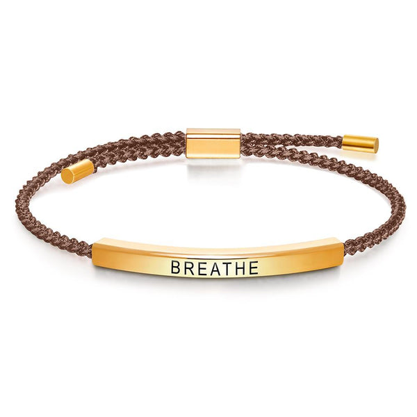 Cissyia.com Personalized Engravable Bar Bolo Braided Engraved Bracelet