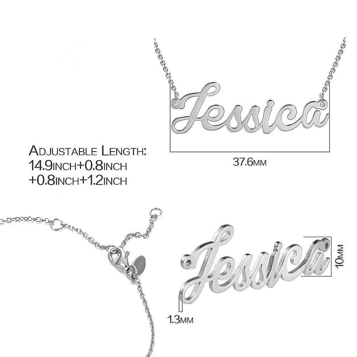 Cissyia.com Personalized Name Cut-Out Necklace
