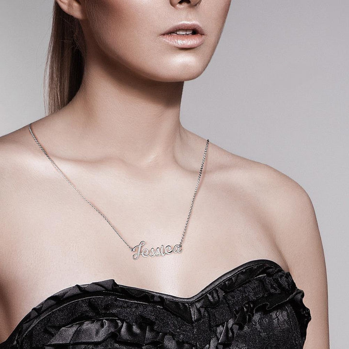Cissyia.com Personalized Name Cut-Out Necklace