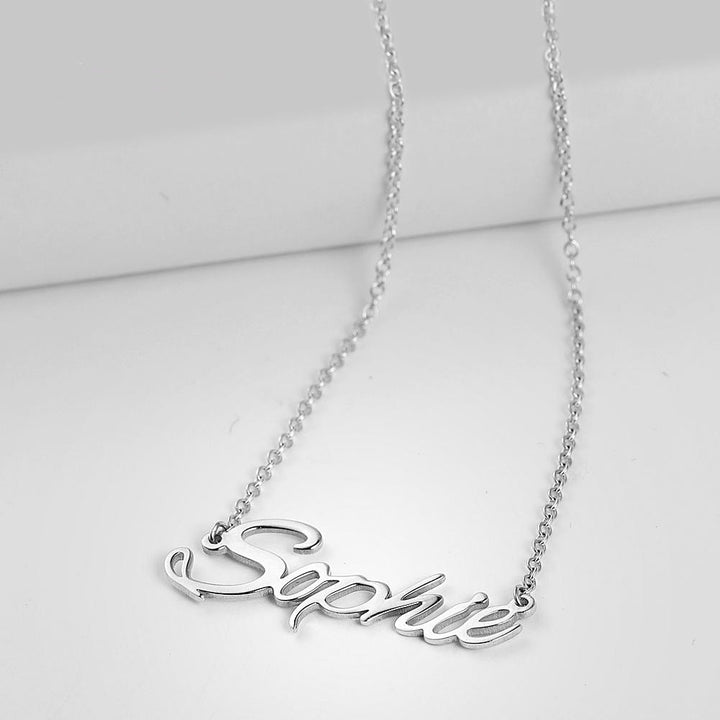 Cissyia.com 14K Gold Plated Personalized Name Cut-Out Name Necklace