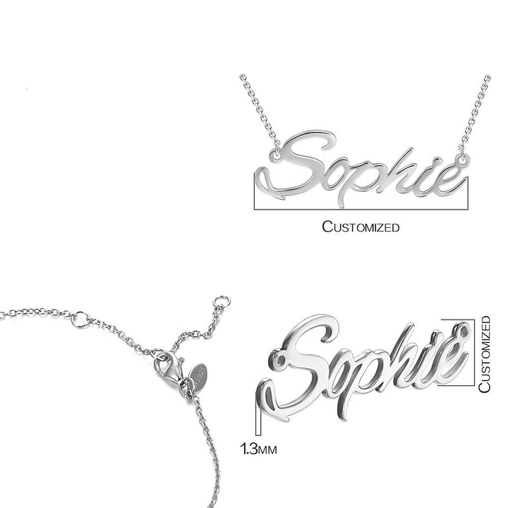 Cissyia.com 14K Gold Plated Personalized Name Cut-Out Name Necklace
