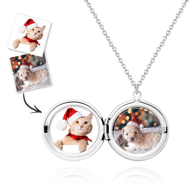 Cissyia.com Round Locket Commemorative Custom Pet Photo Necklace