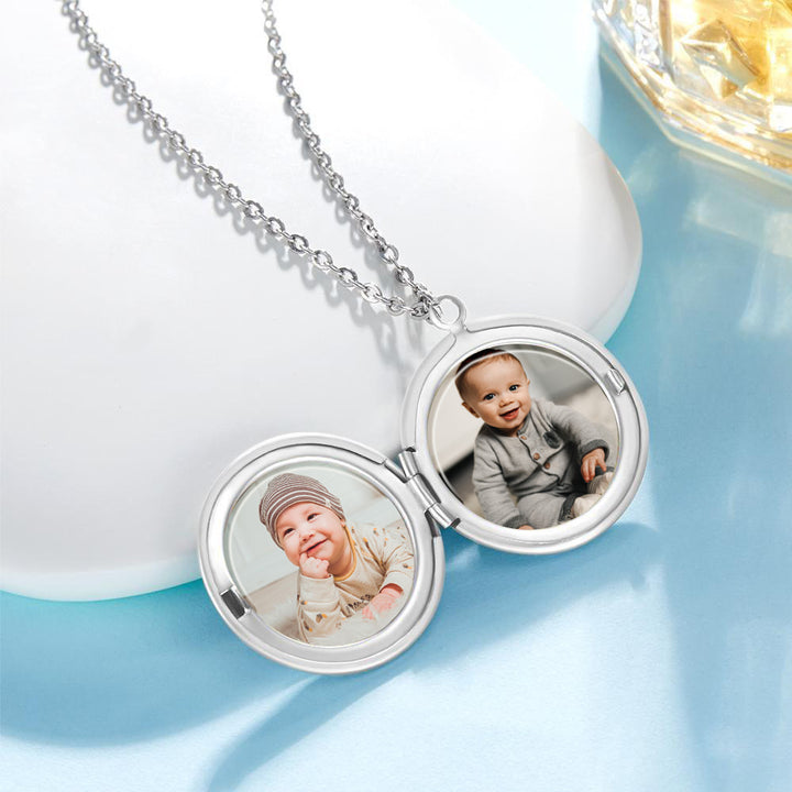Cissyia.com Round Locket Commemorative Custom Photo Necklace