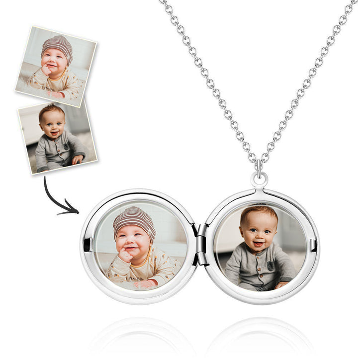 Cissyia.com Round Locket Commemorative Custom Photo Necklace