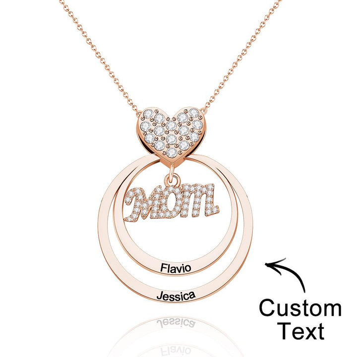 Cissyia.com Custom Engraved Necklace Simple Circularity Family Gifts