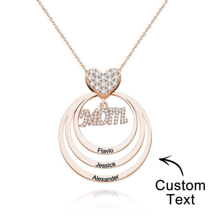 Cissyia.com Custom Engraved Necklace Simple Circularity Family Gifts