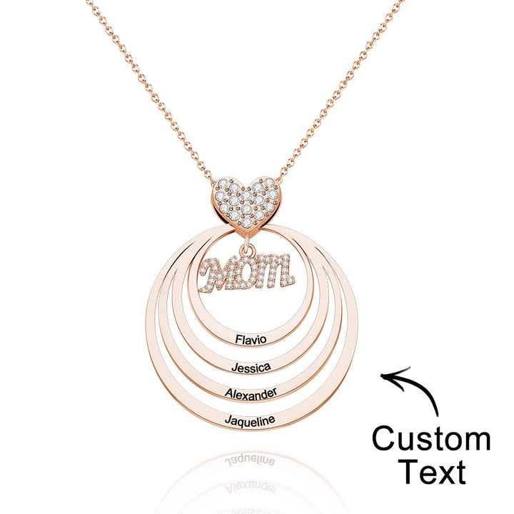 Cissyia.com Custom Engraved Necklace Simple Circularity Family Gifts