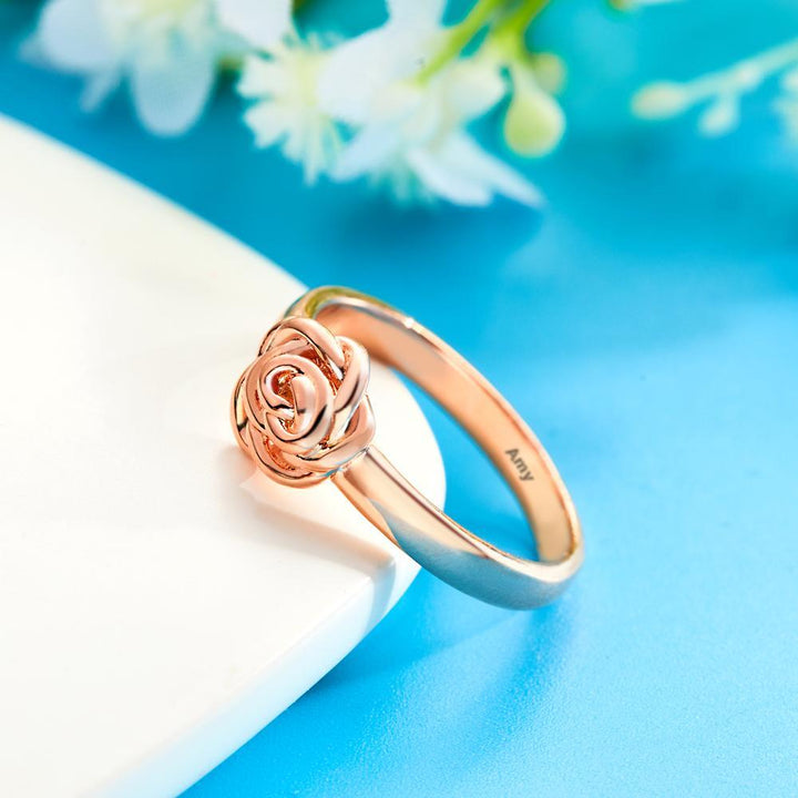 Cissyia.com Women’s Personalized Rose Engraved Ring
