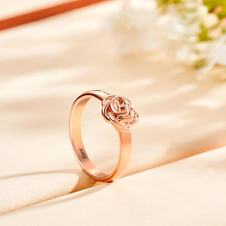 Cissyia.com Women’s Personalized Rose Engraved Ring