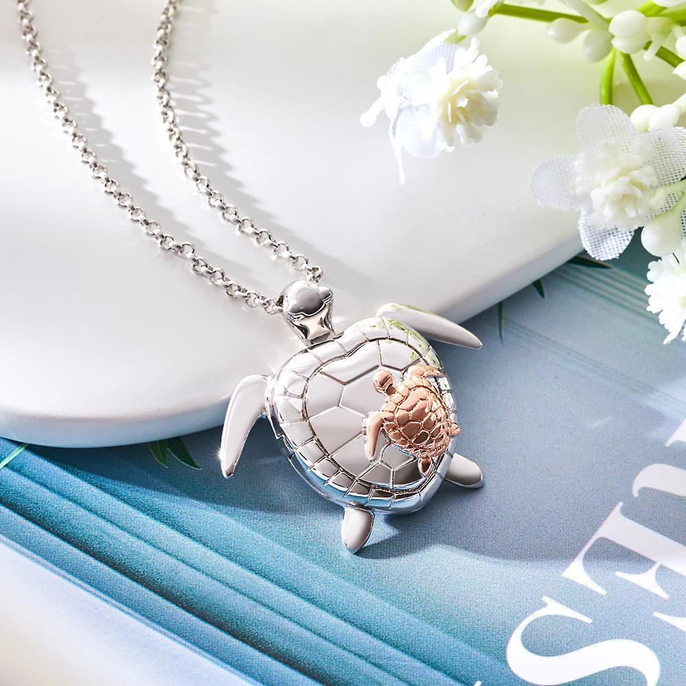 Turtle locket necklace hotsell