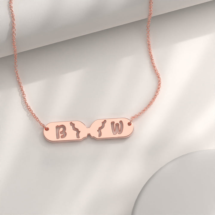 Custom Butterfly Name Necklace Gift, I Feel Butterflies in My Stomach When I With You - 