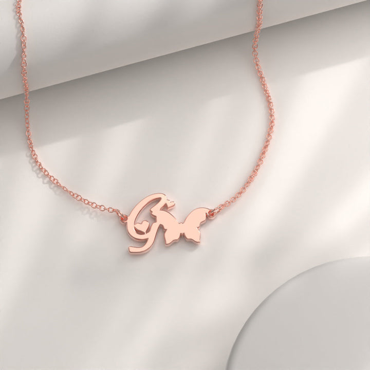 Cissyia.com Custom Necklace Female Necklace Gift, Personalized Necklace With A Butterfly
