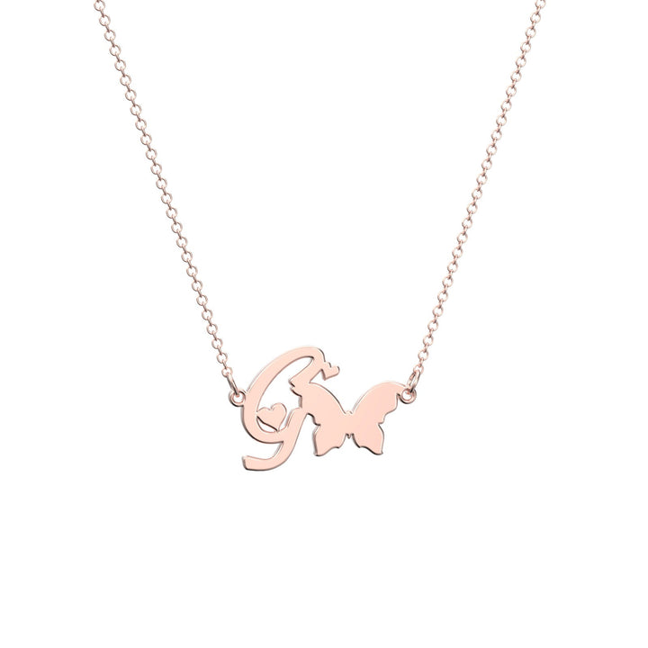 Cissyia.com Custom Necklace Female Necklace Gift, Personalized Necklace With A Butterfly