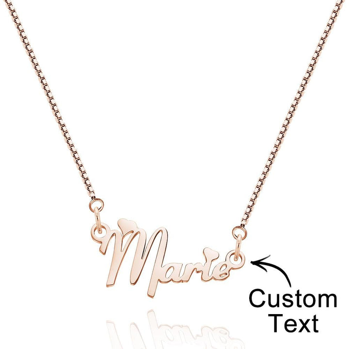 Cissyia.com Custom Engraved Anniversary Plaque Silver Necklace Gift to Her