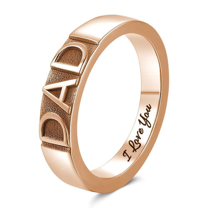 Cissyia.com Engraved Ring in Classic Design for Dads