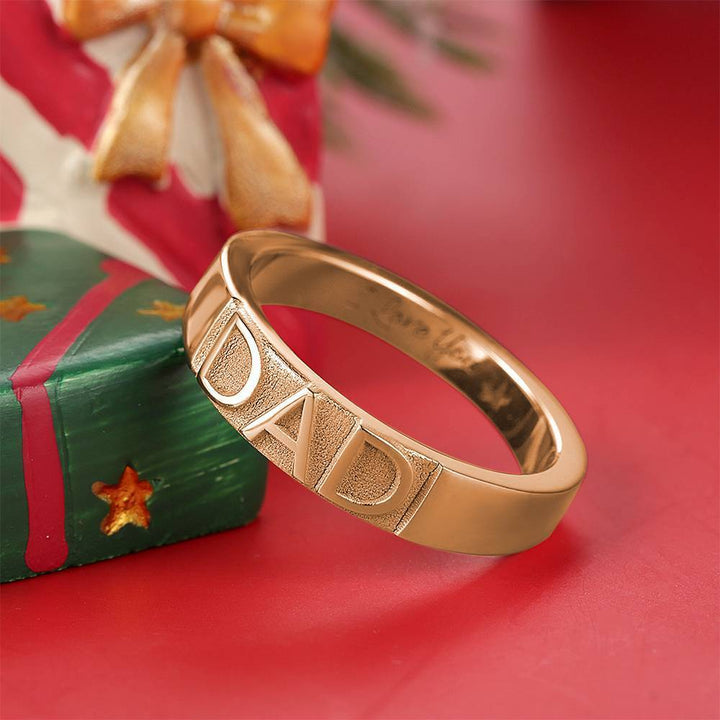 Cissyia.com Engraved Ring in Classic Design for Dads
