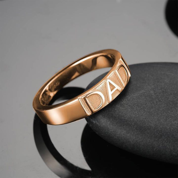 Cissyia.com Engraved Ring in Classic Design for Dads