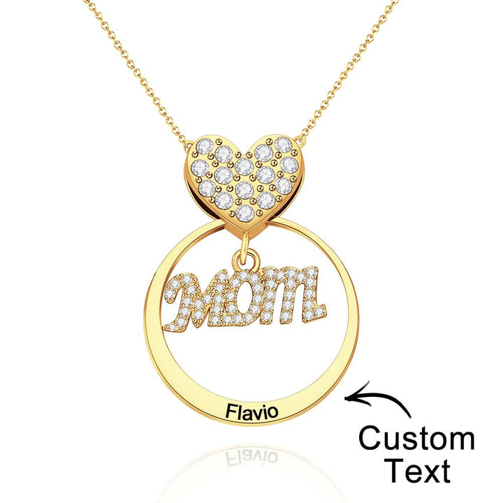 Cissyia.com Custom Engraved Necklace Simple Circularity Family Gifts