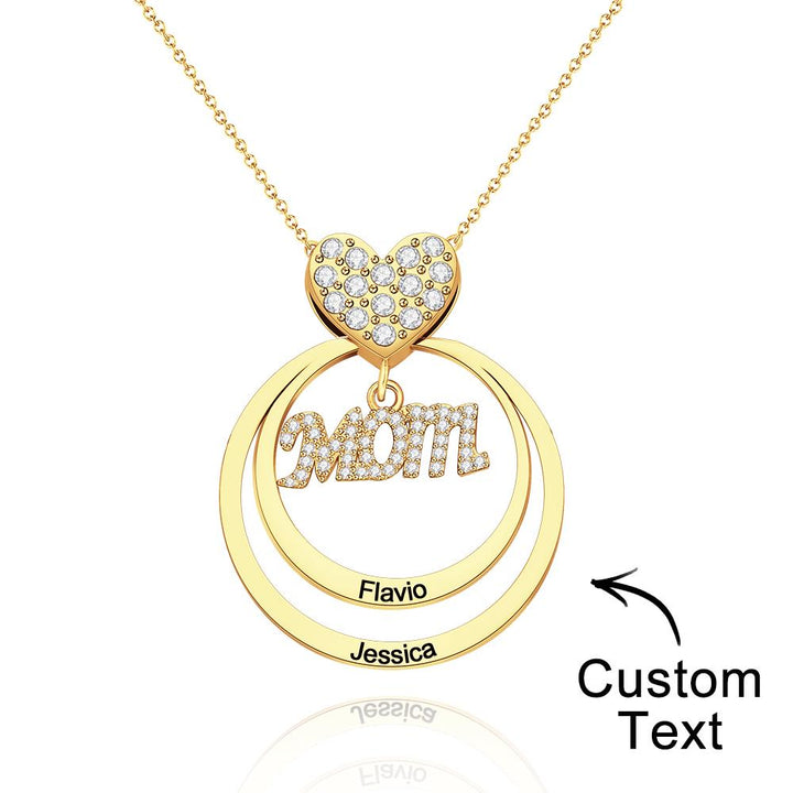 Cissyia.com Custom Engraved Necklace Simple Circularity Family Gifts