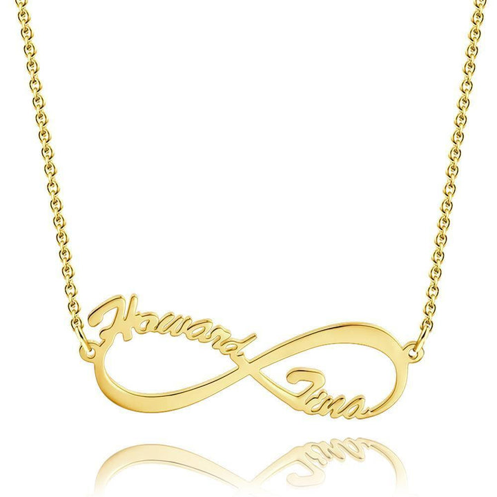 Cissyia.com Infinity Name Necklace Rose Gold Plated