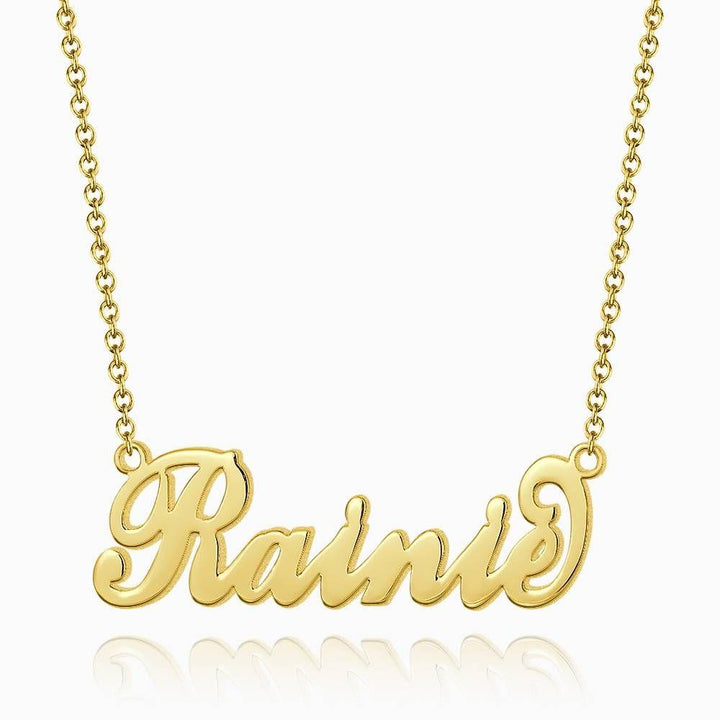 Cissyia.com Rose Gold Plated Carrie Name Necklace