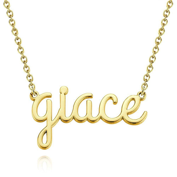 14K Gold Plated Personalized Name Cut-Out Name Necklace