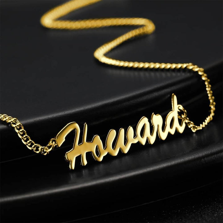 Cissyia.com 14K Gold Plated Personalized Name Cut-Out Necklace