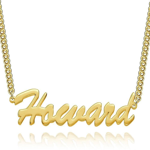 Cissyia.com 14K Gold Plated Personalized Name Cut-Out Necklace