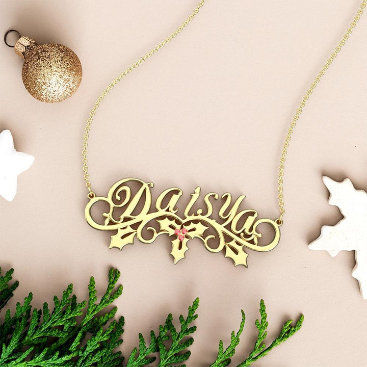 Cissyia.com Custom Christmas Name Necklace Give you the Most Gorgeous Christmas Wishes