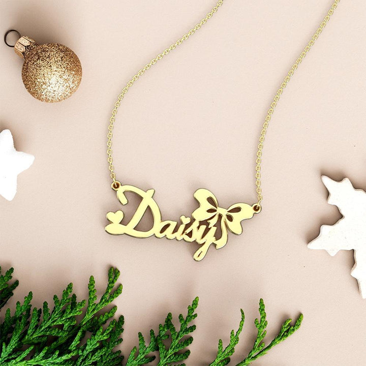 Cissyia.com Custom Christmas Name Necklace You are My Best Gift
