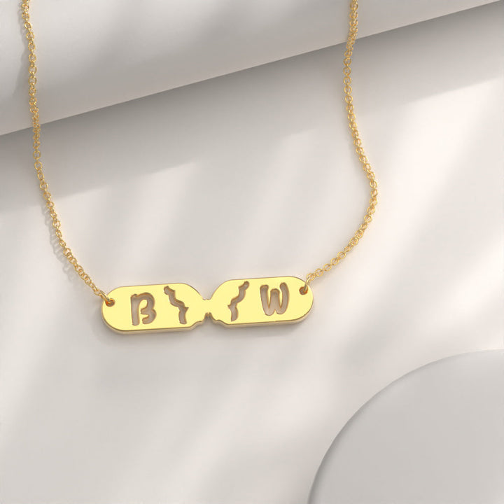 Custom Butterfly Name Necklace Gift, I Feel Butterflies in My Stomach When I With You - 