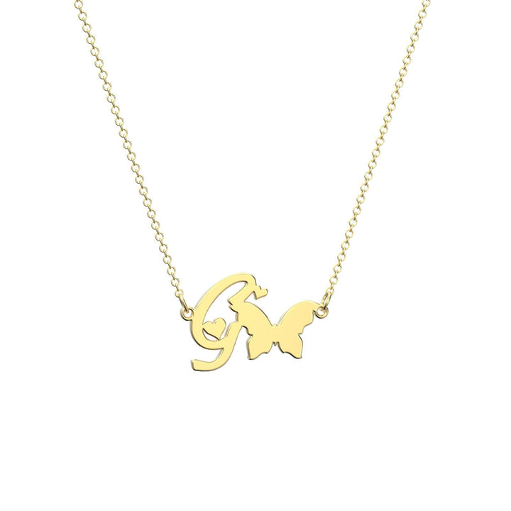 Cissyia.com Custom Necklace Female Necklace Gift, Personalized Necklace With A Butterfly