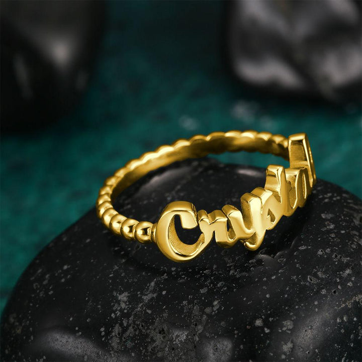 Cissyia.com Personalized Name Cut-Out Ring