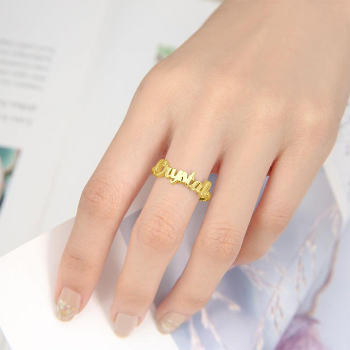 Cissyia.com Personalized Name Cut-Out Ring