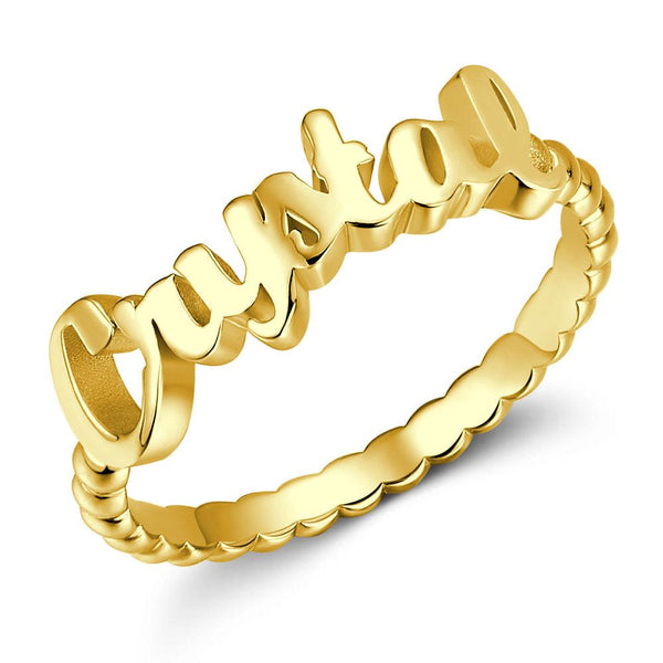 Cissyia.com Personalized Name Cut-Out Ring