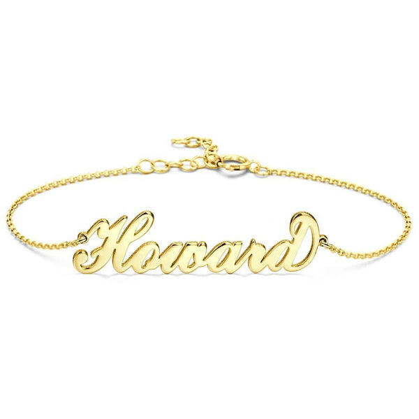 Cissyia.com 14K Gold Plated Personalized Name Bracelet