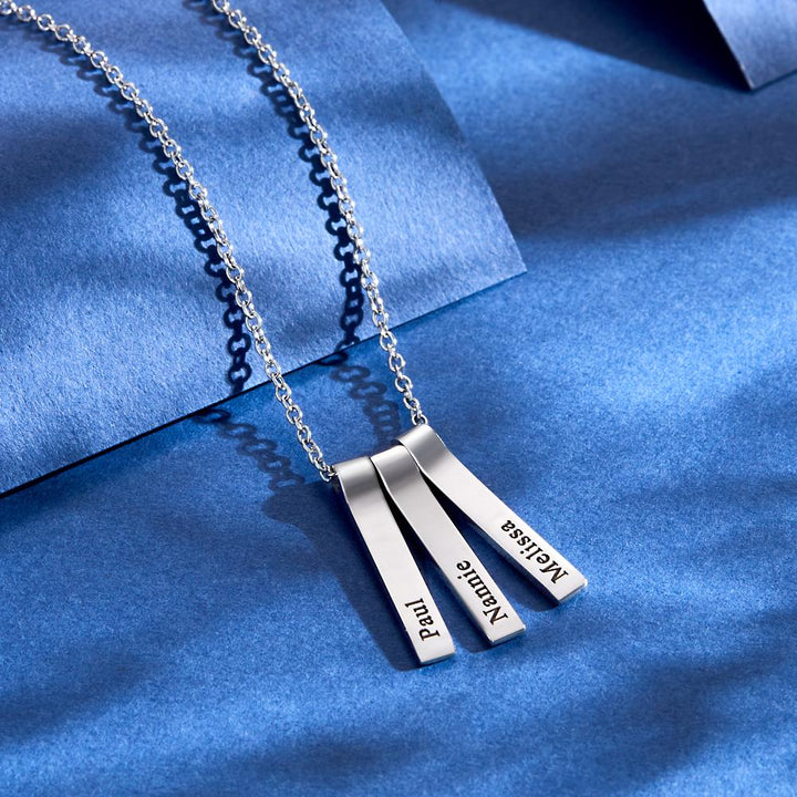 Cissyia.com Personalized Engravable Tag Pendant Necklace with Multiple Tags