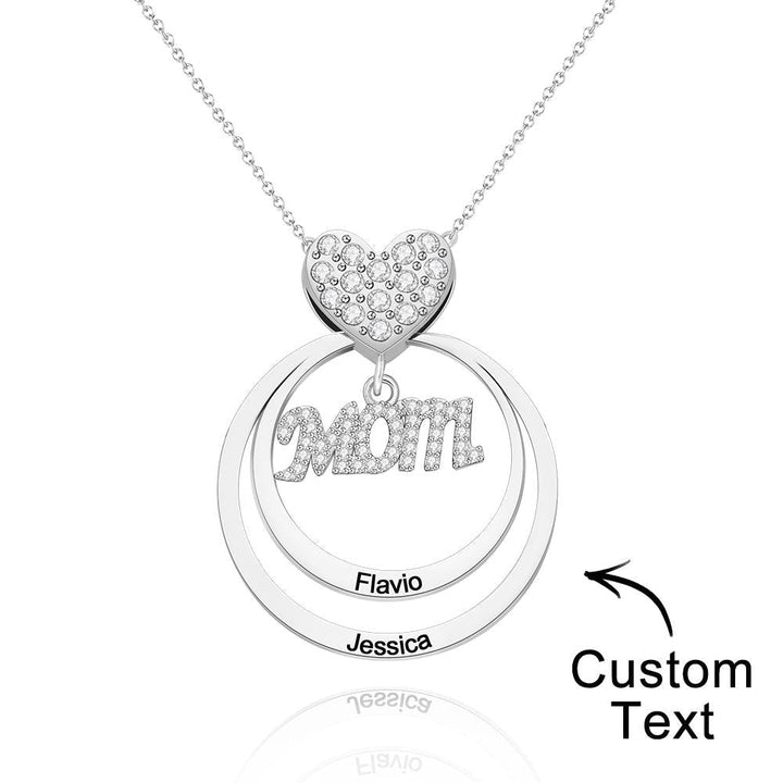 Cissyia.com Custom Engraved Necklace Simple Circularity Family Gifts