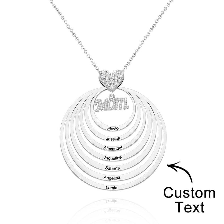 Cissyia.com Custom Engraved Necklace Simple Circularity Family Gifts