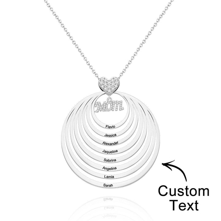 Cissyia.com Custom Engraved Necklace Simple Circularity Family Gifts