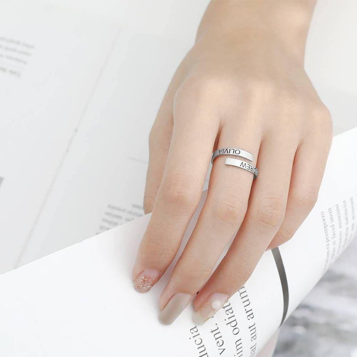 Cissyia.com Personalized Engravable Bypass Ring